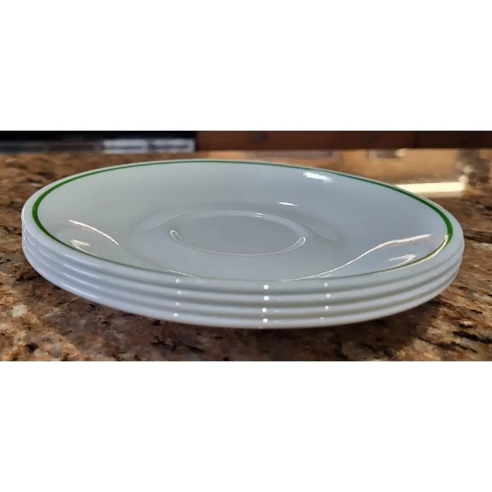 Corelle Green Rim Saucer (Set Of 4)